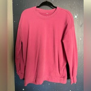 Pink Relaxed Crewneck Sweatshirt